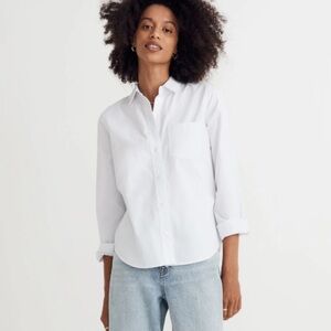 MADEWELL Shrunken Button-Up Oxford Shirt Size M